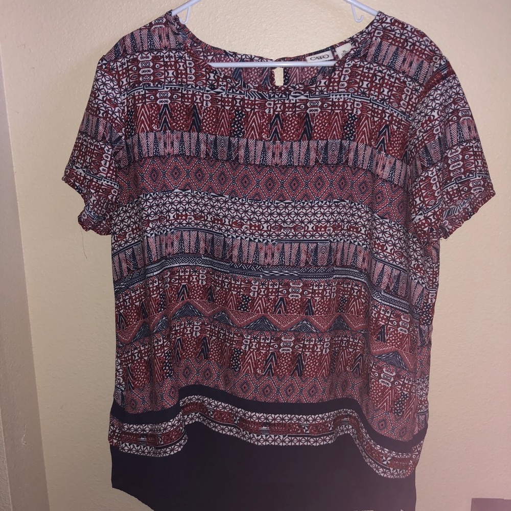 Cato Short Sleeve Blouse.
